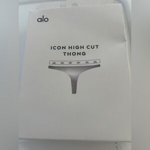 ALO Yoga Icon High Cut Thong - Gray